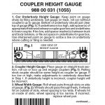 N Scale - Micro Trains - 988 00 031 Coupler Height Gauge (1055)
