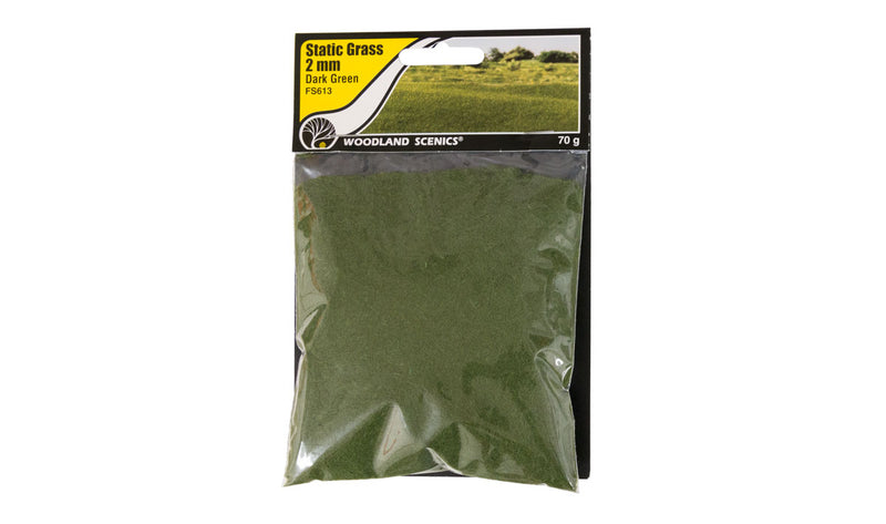 Woodland Scenics Static Grass 2mm Dark Green FS613