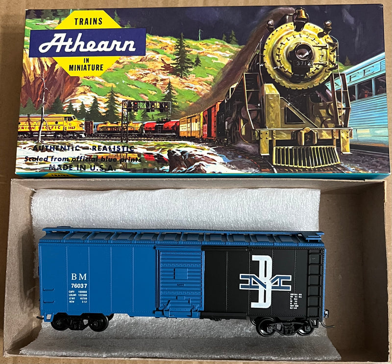 Athearn Blue Box H.O. Scale 2240-4 Boston & Maine 40’ Built Box car 