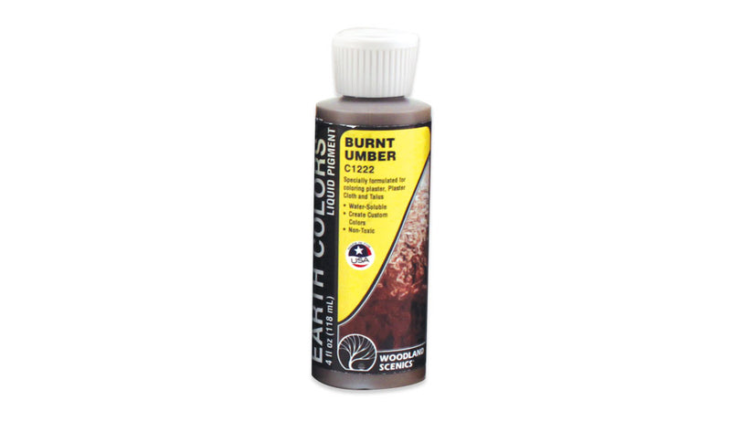 Woodland Scenics Burnt Amber Liquid Pigment C1222 4 fl.oz. (118 ml)