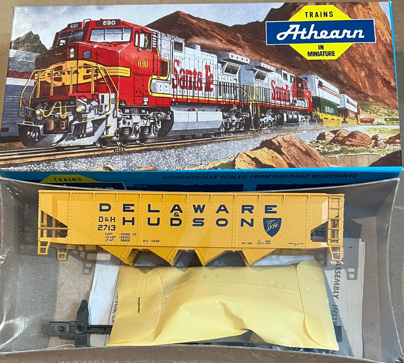 Atheran Blue Box H.O.Scale Delaware & Hudson 40’ Open -Top Quad Hopper 