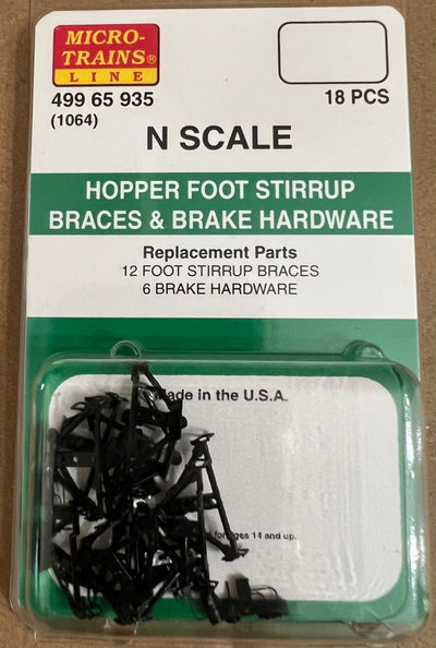 N Scale - Micro Trains - 499 65 935 Hopper Brace/Brake Hardware 18 pc. (1064)