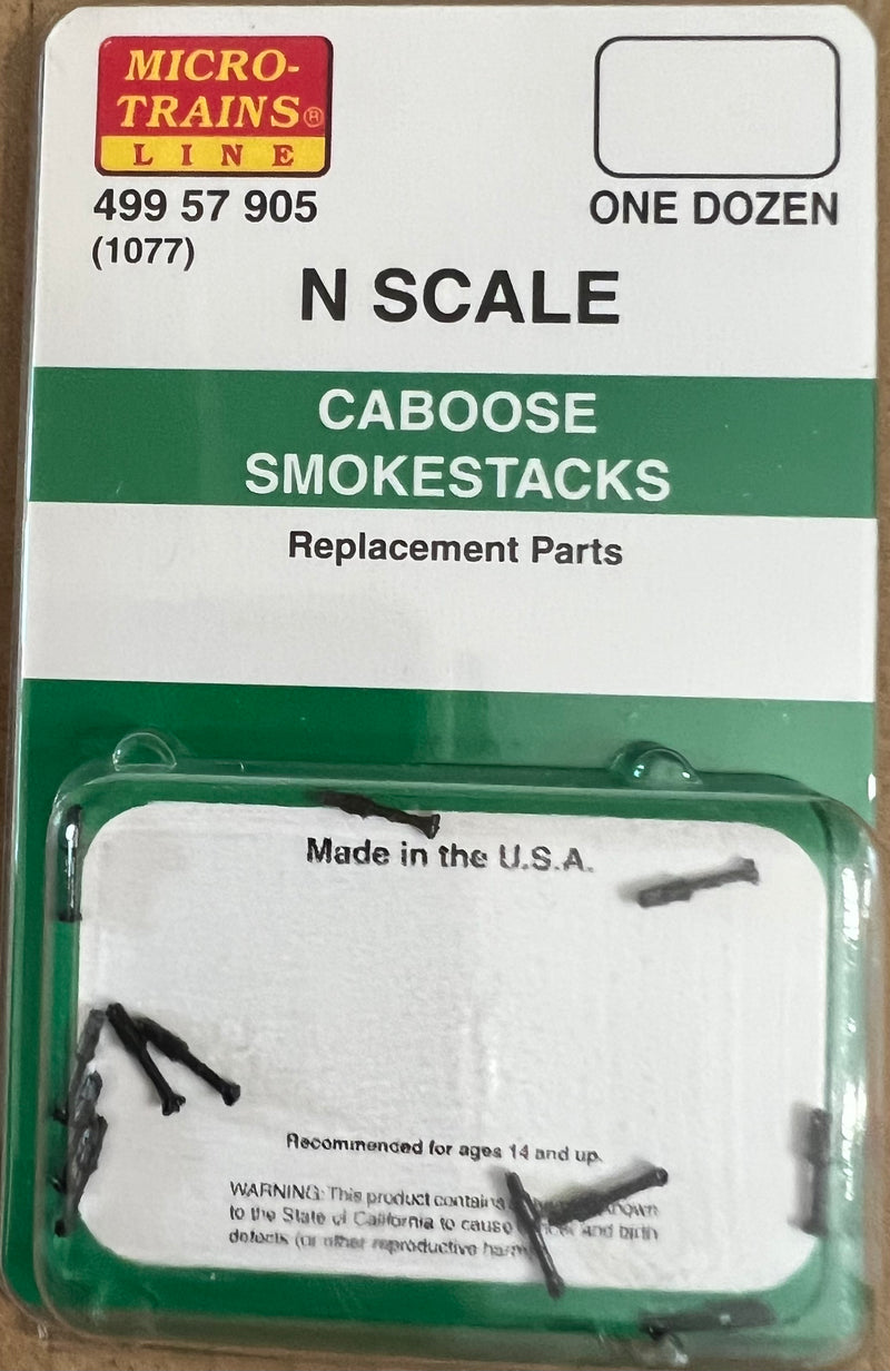 N Scale - Micro Trains - 499 57 905 Smokestacks 12 ea (1077)