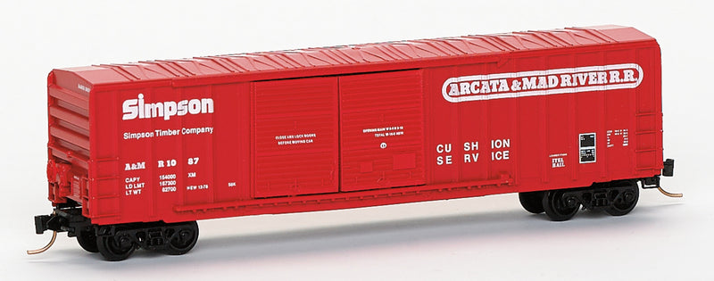 N Scale - Micro-Trains - 30110 - Boxcar, 50 Foot, Steel - Arcata & Mad River - 1087