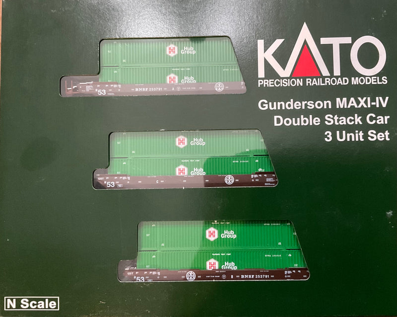 N Scale - Kato USA - 106-6178 - Container Car, Articulated Well, Gunderson Maxi-Stack IV - Burlington Northern Santa Fe - 253411
